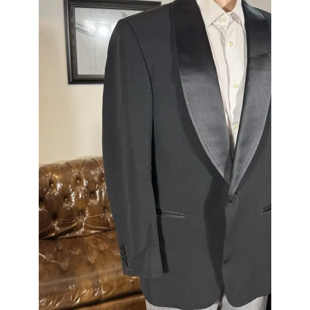 Tom Ford Shawl Lapel Tuxedo Black Wool Mohair 52 42R 36x32 Trousers Windsor